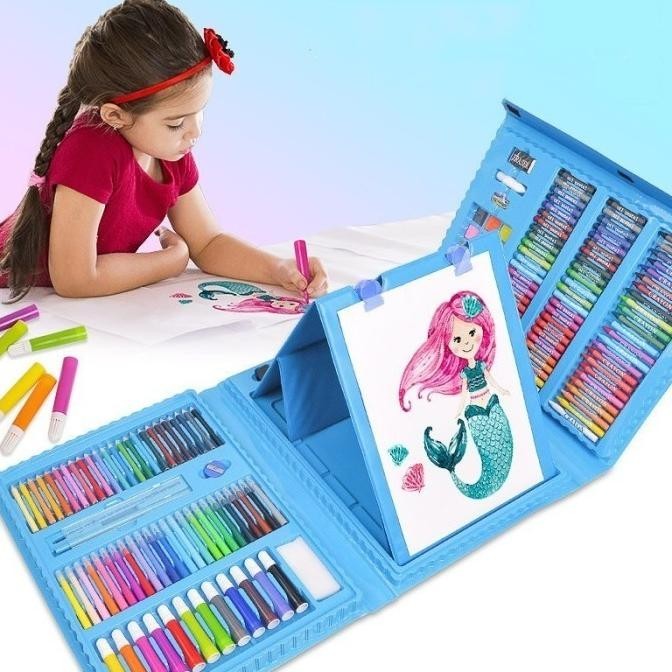 

Set Alat Gambar Anak Crayon Gambar Pensil Warna Anak 208 Buah Art Set