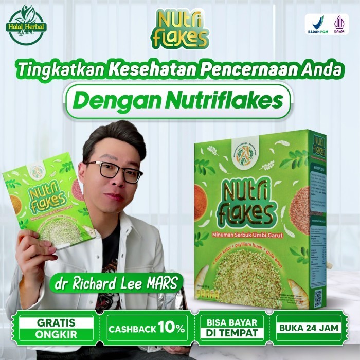 

Nutriflakes Sereal Sehat Umbi Garut - Atasi Maag Asam Lambung & Gerd