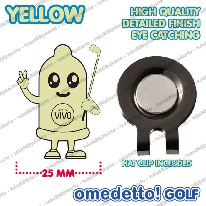 ORIGINAL VIVO CONDOM MAGNETIC GOLF BALL MARKER WITH MAGNET HAT CLIP