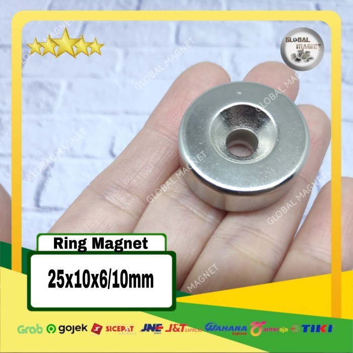 

Magnet Neodymium Ring 25X10Mm (Lubang 5/10)