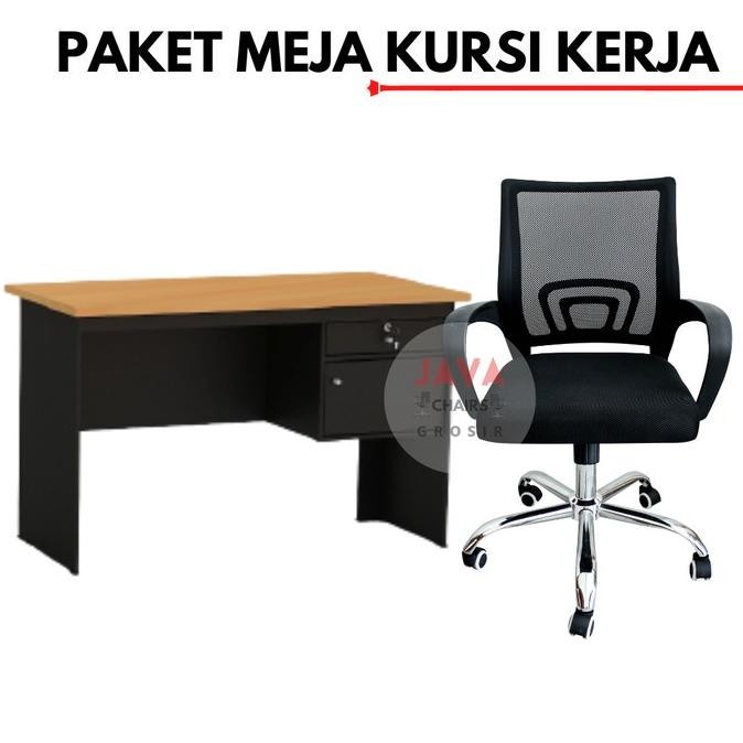 Paket Meja Kursi Kerja Set Meja Kursi Kantor Bundling Kantor