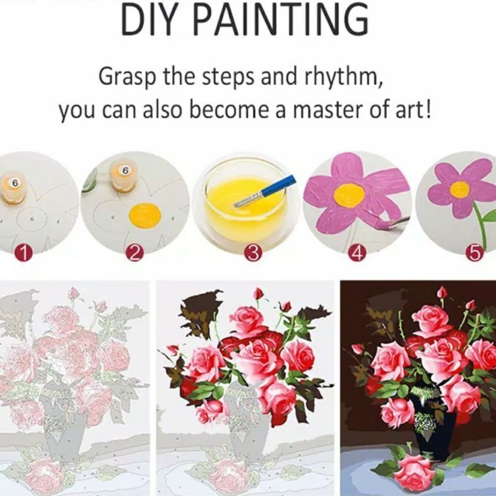 Diy Paint By Numbers Lukisan Akrilik Kerajinan Tangan - Mozaik Deer