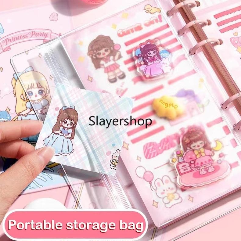 BUKU BINDER A6 AESTHETIC BUKU TULIS KARAKTER LUCU SPIRAL NOTEBOOK LOOSE-LEAF CUTE KOREA BUKU CATATAN