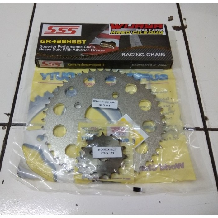 Gear Set Sss Cb150R - Cb150R Led - Cbr150 Rantai Sss Gold Hsbt