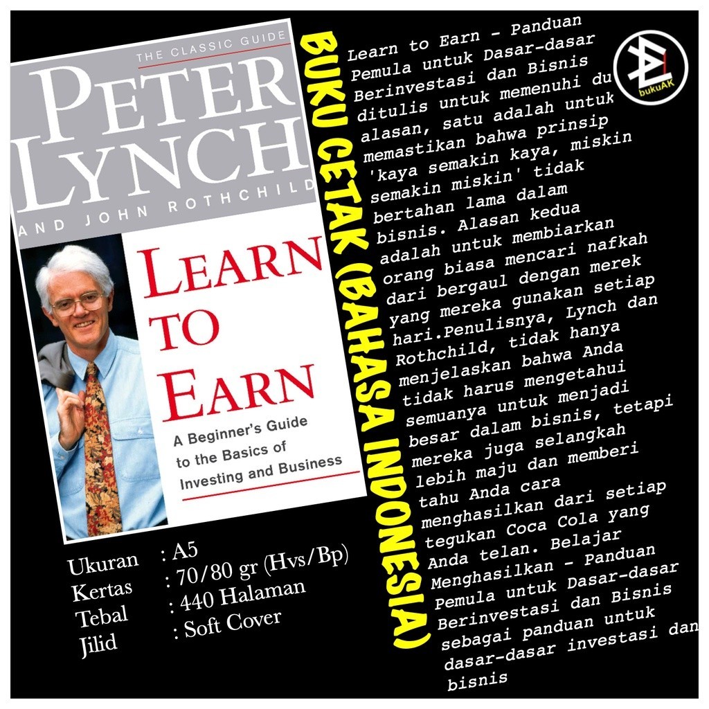 Learn to Earn - Peter Lynch (Buku Cetak)