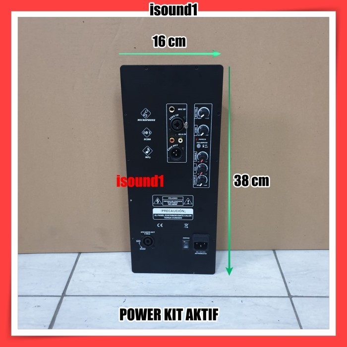 Power Kit Mesin Kit Speaker Aktif 300 Watt Ukuran 16 X 38 Cm