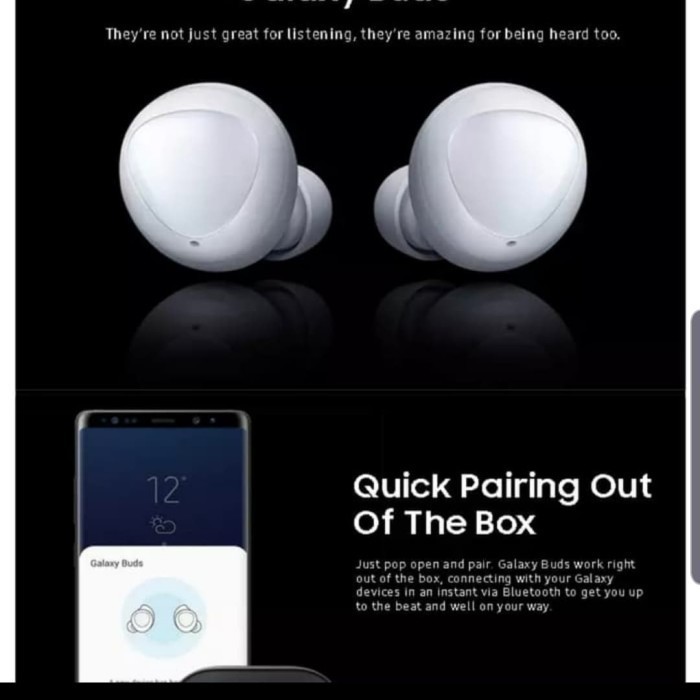 Samsung Handsfree / Earphone Bluetooth Galaxy Buds By Akg Original