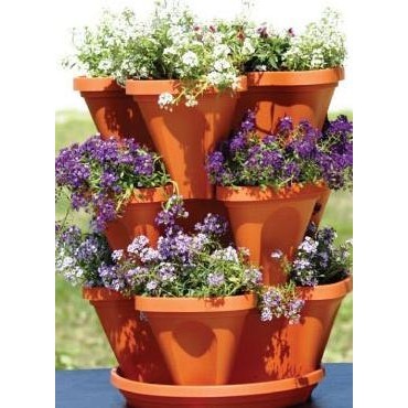 Pot Bunga Tanaman Susun 4 tingkat vertikal Gantung Green Leaf GTM