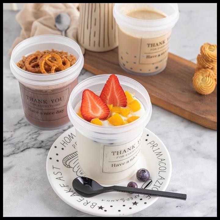 

10Pcs Premium Korean Jar Gelato Toples Minuman Box Dessert