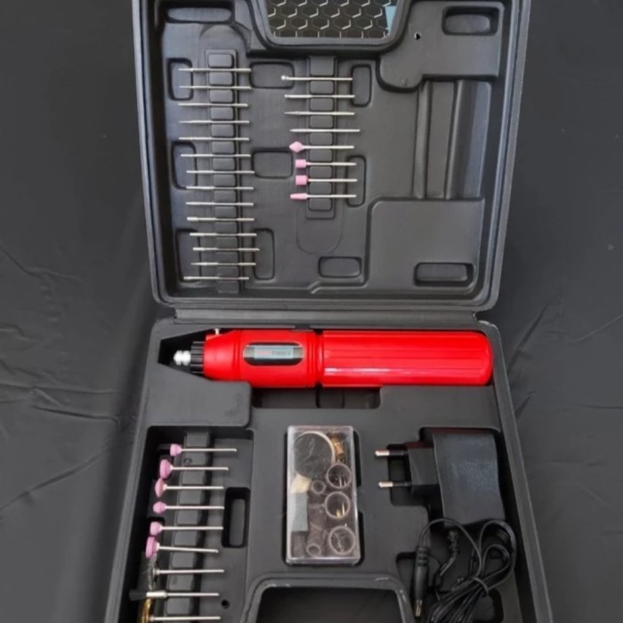 Cordless Mini Grinder Tuner Fullset/Mini Grinder Ukir Multifungsi