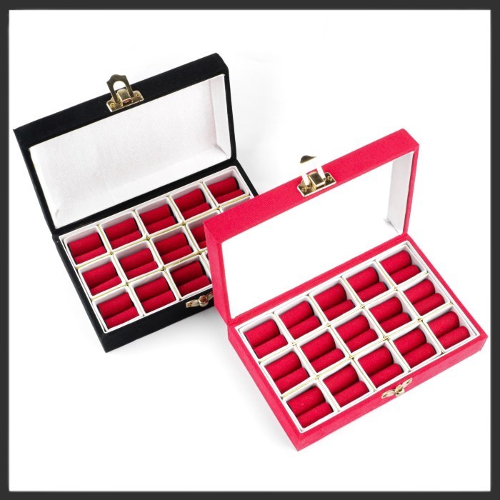 Ready Kotak Cincin Ring Box Tempat Wadah Koleksi Cicin Batu Akik Permata