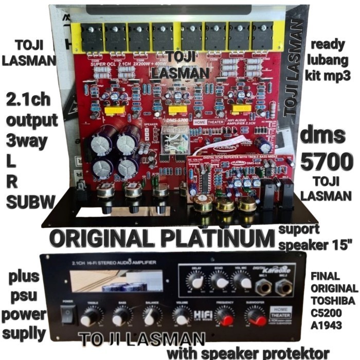 Terlaris Dms 5500 Hi Fi Stereo Audio Amplifier Home Theater 2.1 Ch Dms5500