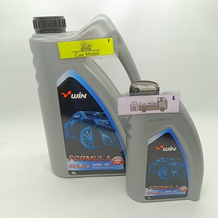 Oli Mesin Win Formula Super 20-50 Api Sg/Cd 1 Liter Untuk Mobil Bensin