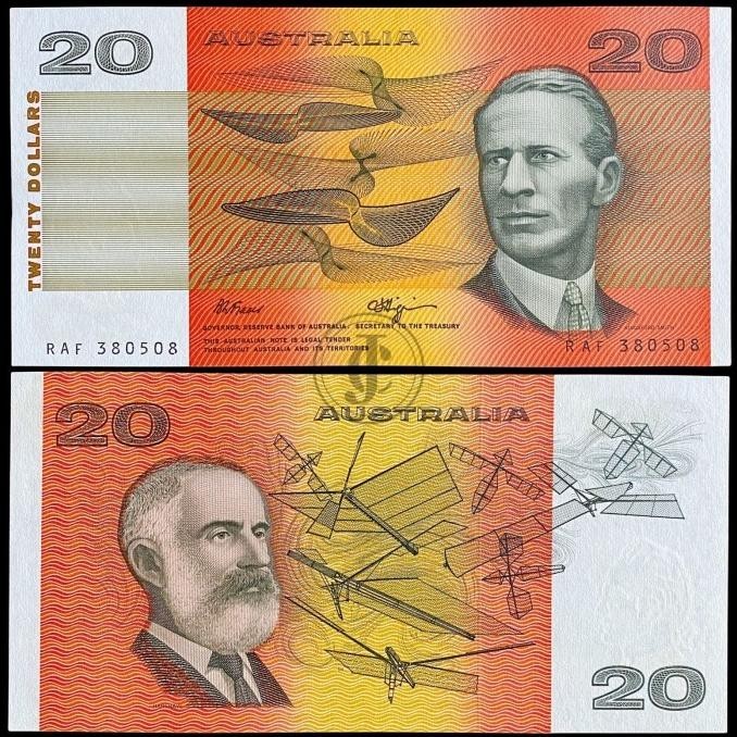 Uang Kuno Australia Generasi Lama 20 Dollars