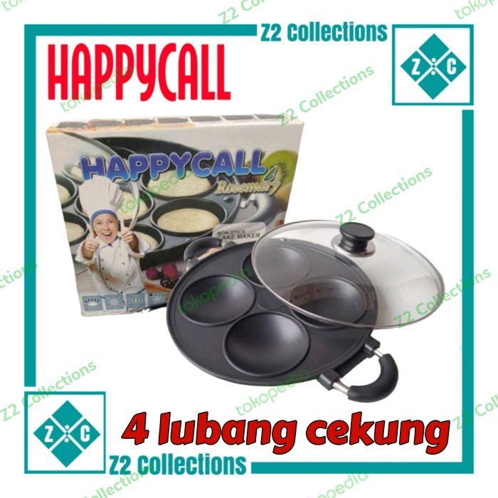 

CG300 Cetakan kue HC Happy Call Suggo 4 lubang cekung serabi tutup kaca DISKON