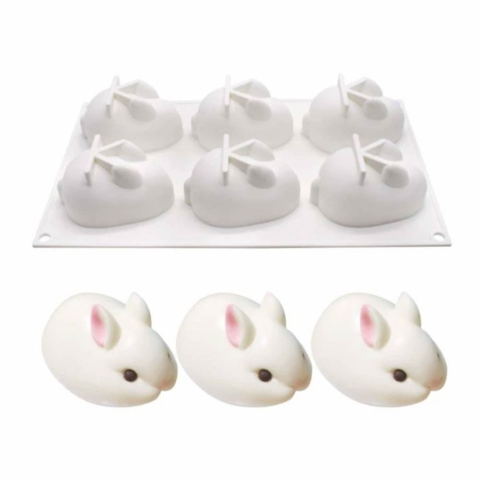 

WN558 6 Bunnies Entremet Mold Mould Silicone Cetakan Kue Cake SALE