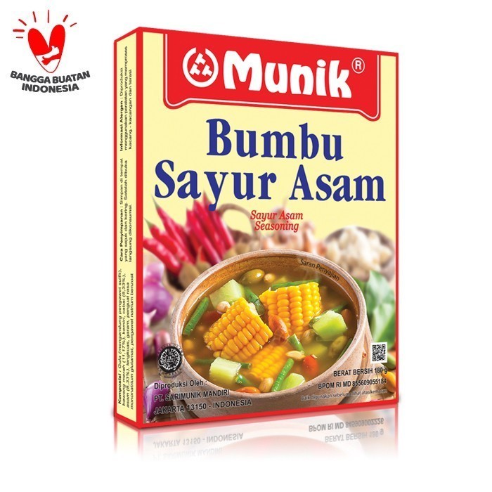 

ZC460 Bumbu Masak instant Bumbu Munik Sayur Asem Sayur Asam 180Gr Pasti Enak DISKON