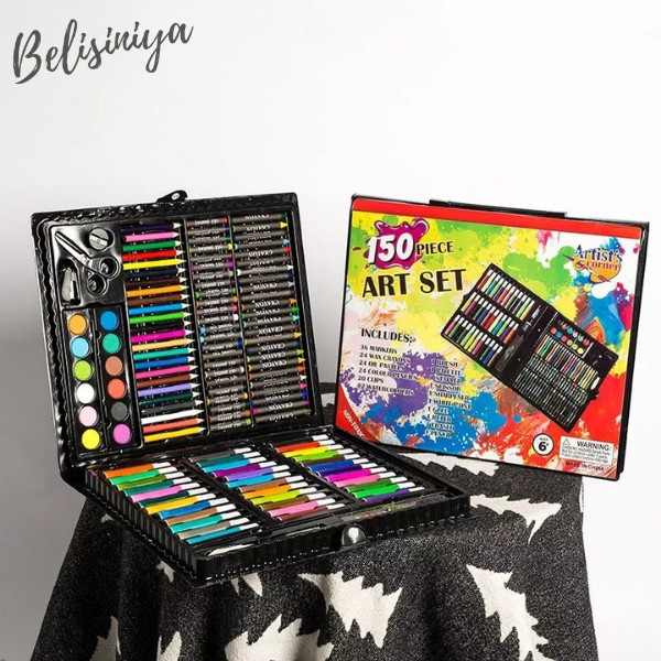 

Crayon Anak 150 Pcs Pensil Warna Alat Lukis Set Kerayon Set Kado Ultah -Anza Wahda