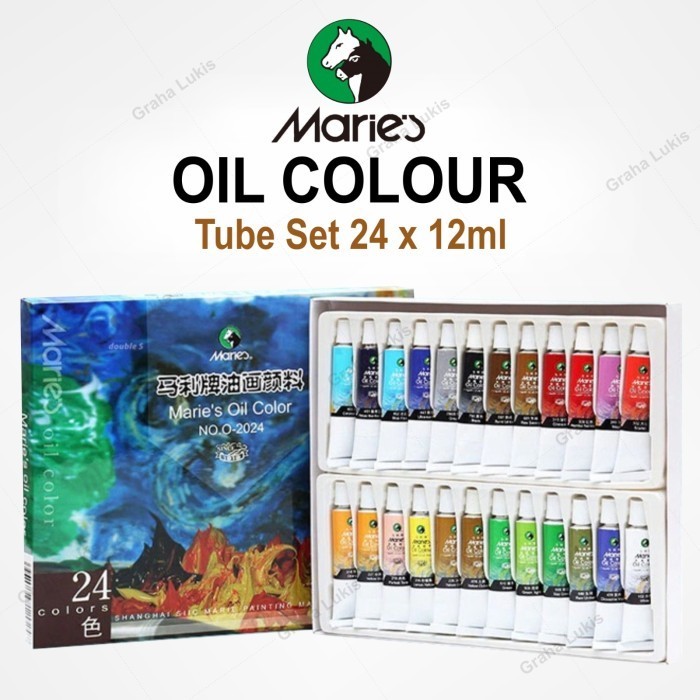 

Cat Minyak Maries Oil Color Set 24 -Anza Wahda