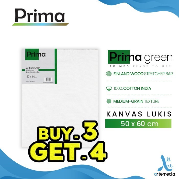 

Kanvas Lukis Prima Green 50X60Cm Cotton Canvas -Anza Wahda