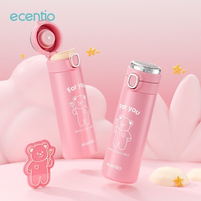 Ecentio Termos Air Panas 420Ml Termos Vacuum Water Bottle Led