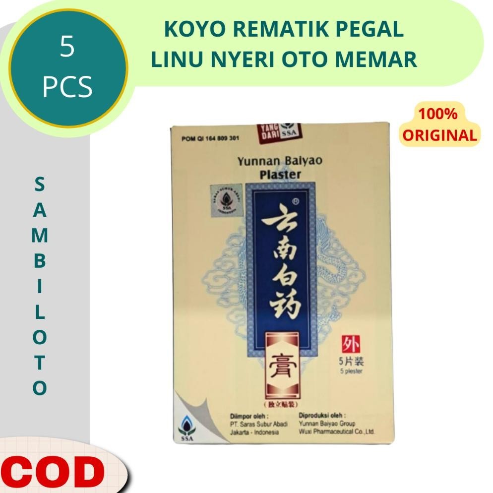 Koyo Plaster Cina Herbal Yunan Baiyao