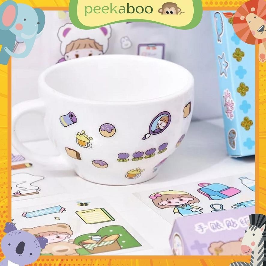 

New Arrival Stiker 100 Lembar Kartun Korea Stiker Momo 1 Box Anti Air Waterproof Stiker Lucu Diy Dekorasi Scrapbook Limited