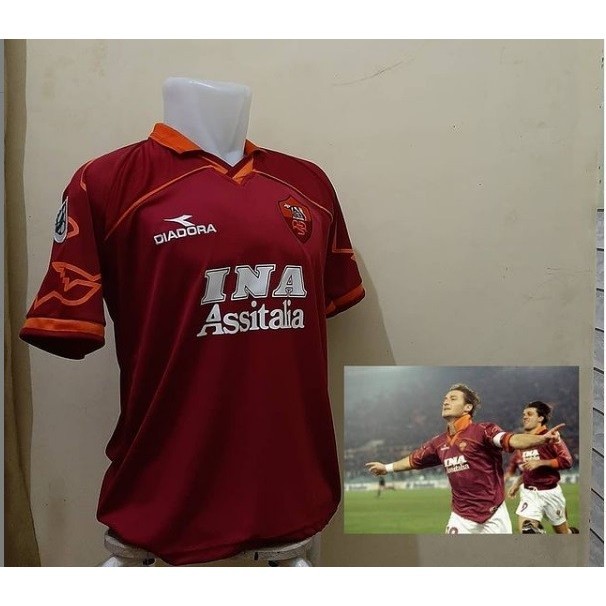 SALEE Jersey Retro AS Roma Home 1999-2000 Bes