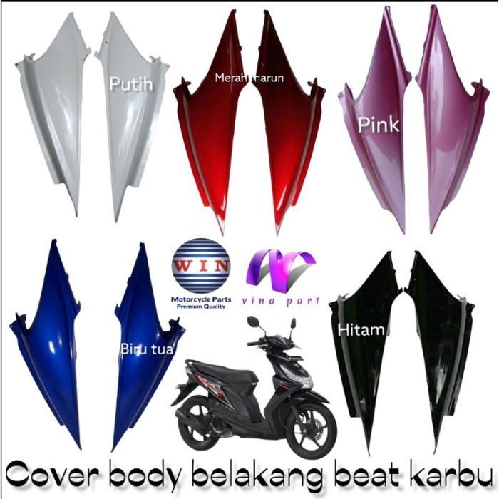 Terbaru Cover Body Belakang Beat Karbu Kvy 1Set Merk Win Murah