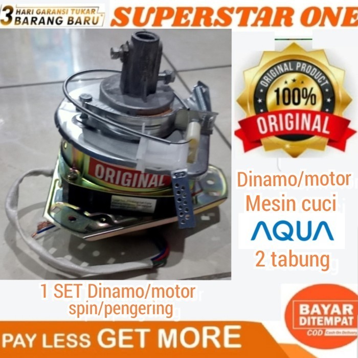 DINAMO/MOTOR SPIN/PENGERING 1 SET MESIN CUCI 2 TABUNG AQUA