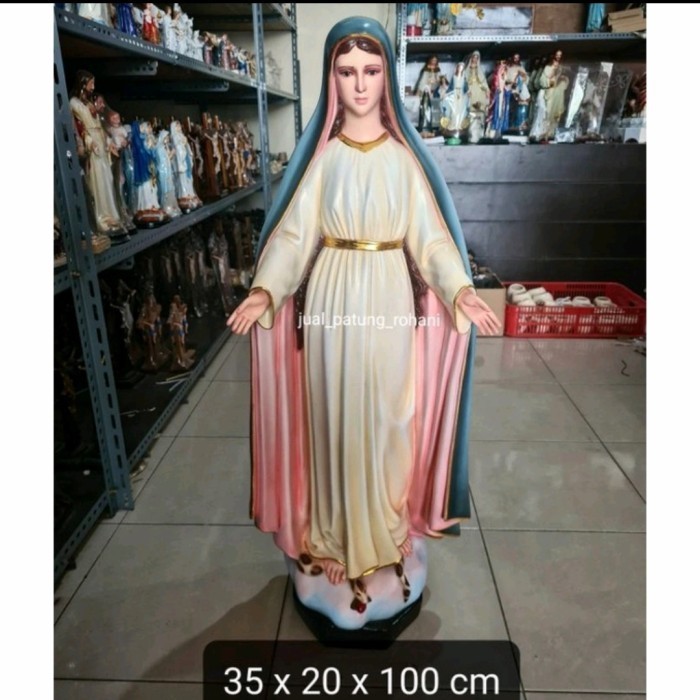Aba Patung Maria Tangan Terbuka Kerudung 100 Cm