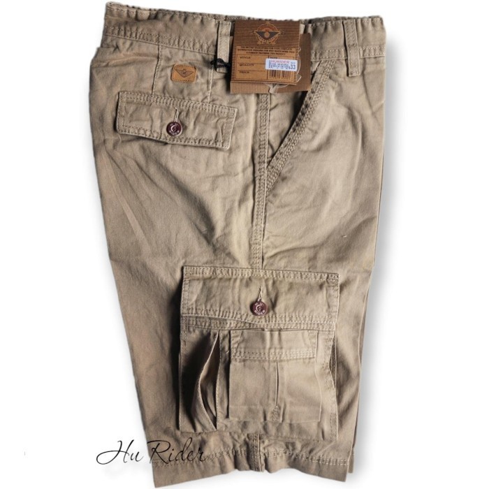 Celana Dek Kantong Samping Cargo Dek Pria Bahan Jeans &Katun