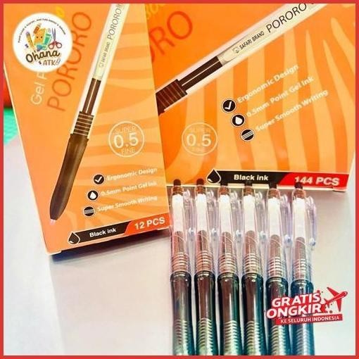 

Serba Murah (1Pcs) Pulpen Gel Pororo Safari Sf-800 Kokoro Hitam 0.5 Jaminan Original