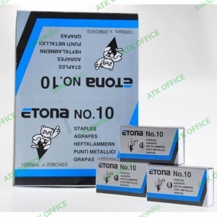 

Termurah Isi Staples No 10 Etona 1Box (Isi 20Kotak) High Quality