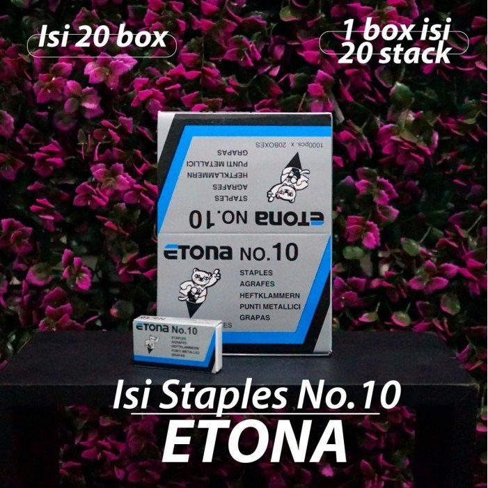

Restock [1 Box Besar] Isi Staples Etona No. 10 - Refill Isi Stapler Kecil Murah