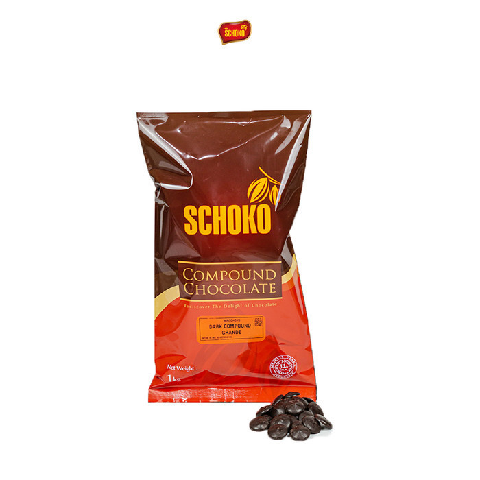 

Ready Dark Chocolate Compound Coin 1kg / cokelat blok / topping cokelat