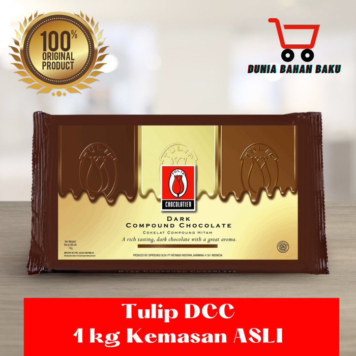 

Ready Tulip Chocolatier Dark Compound Chocolate 1Kg (KHUSUS GRAB/GOJEK)