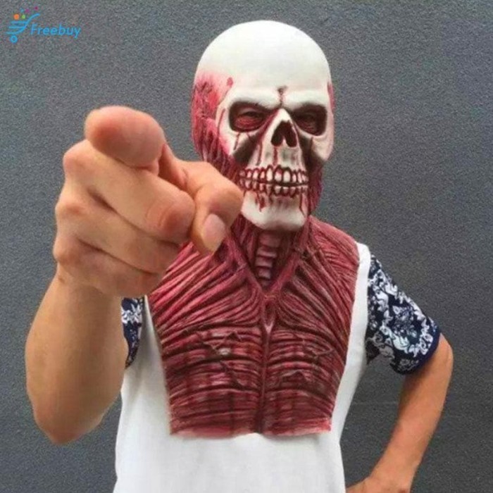 

Topeng Anatomi Tengkorak Skull Latex Mask Halloween Haloween Pesta