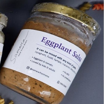 

Ready Samara Eggplant Salsa Pasta Sauce ukuran besar untu segala usia non MS