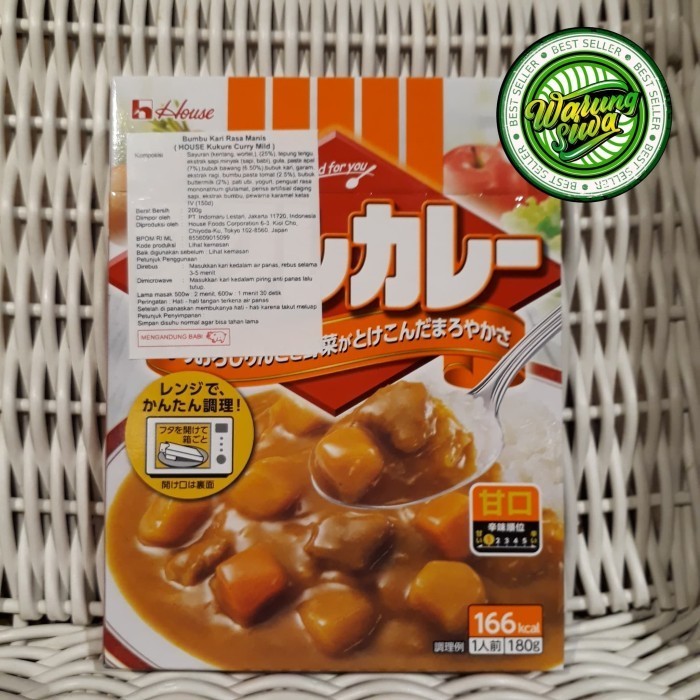 

Ready Bumbu kari rasa manis - house kukure curry mild japan 200 gram