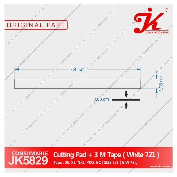 

Cutting Pad Cutting Strip Mat Mesin Cutting Jinka