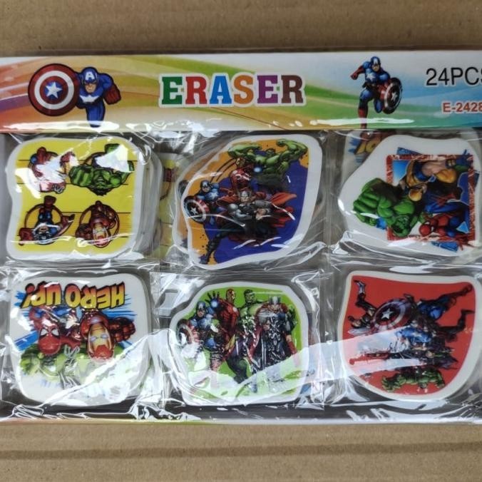 

penghapus pensil bentuk Avenger isi 25