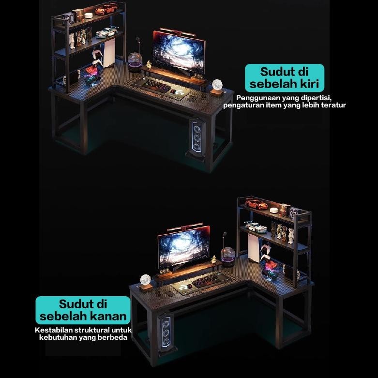 Meja L /Meja Komputer / Meja  Gaming/ Meja kerja / L shaped Meja Komputer / L shaped Meja  Gaming /L
