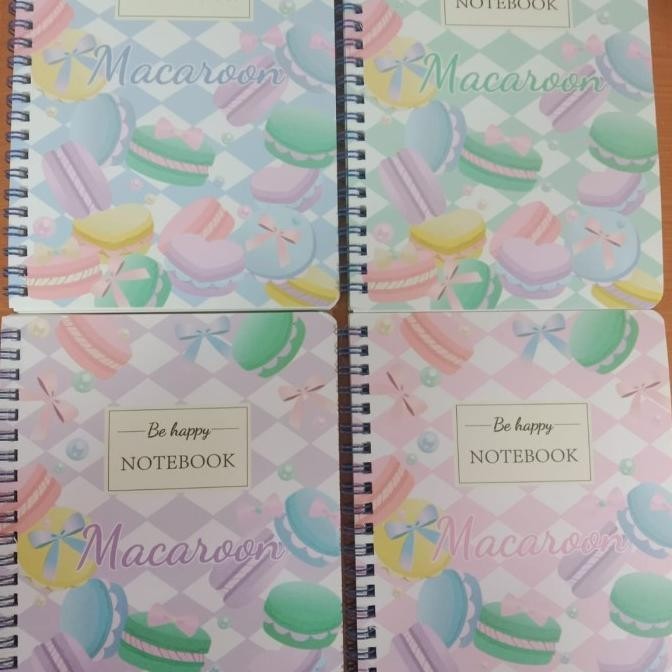 

buku notebook ring spiral a5 motif macaroon satuan