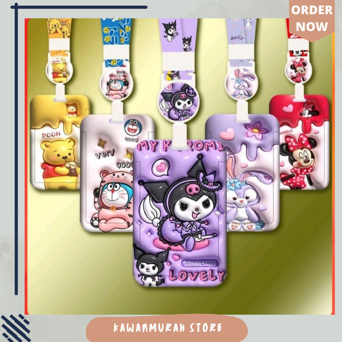 

Lanyard 3D Anak Sekolah Motif Mickey Kuromi Winnie The Pooh Lucu