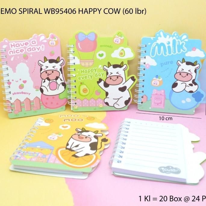 

memo ring spiral motif happy cow sapi satuan