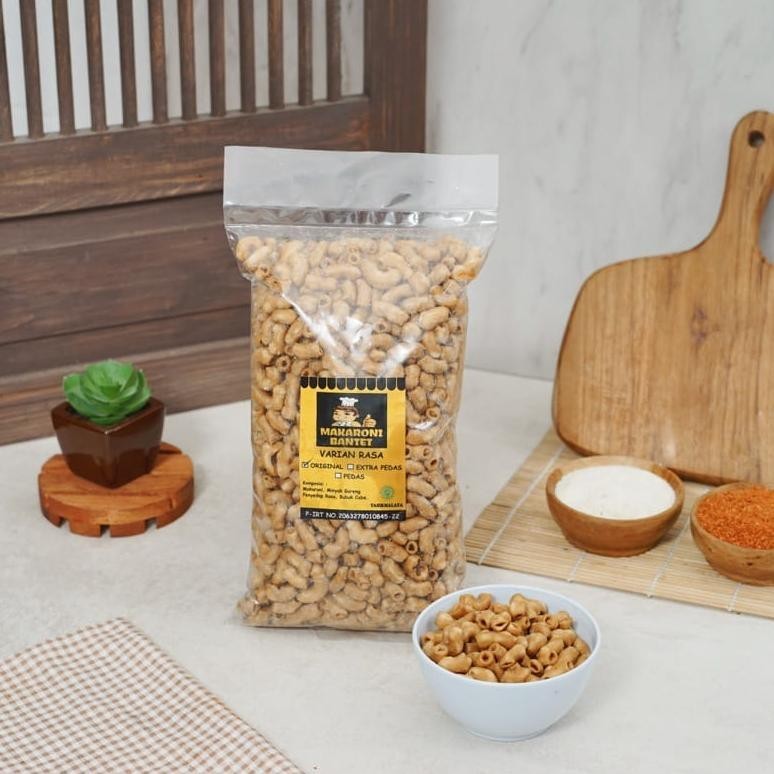 

Makaroni Bantet Kiloan Oleh-Oleh Khas Tasikmalaya Kemasan 500Gr