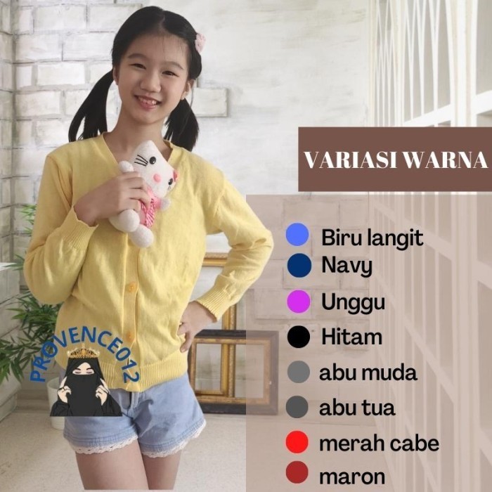 Kardigan Cardigan Sweater Rajut Anak Perempuan Cewek Umur 7-12 Tahun