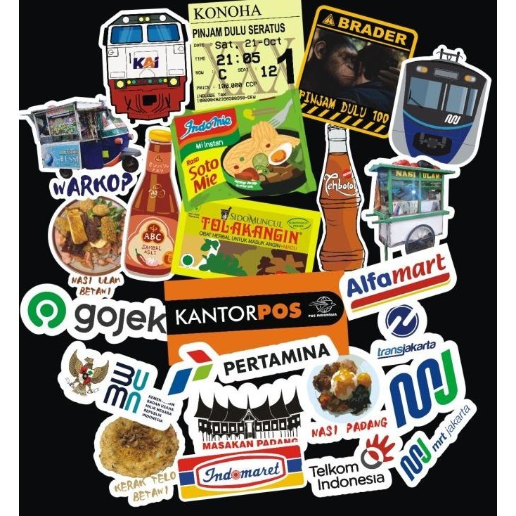 

sticker indonesia / stiker koper indonesia / indonesia tourism sticker