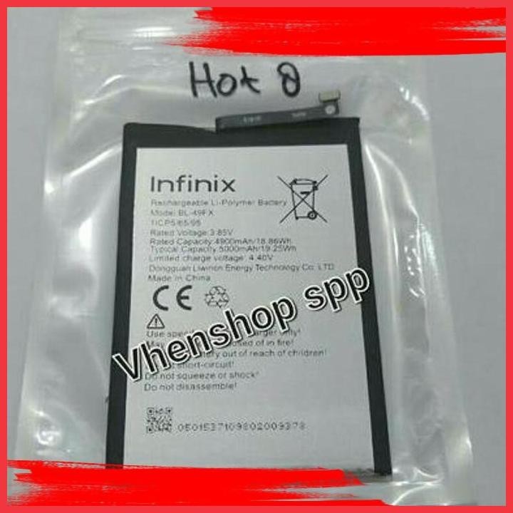(bk vhen) batre baterai handphone infinix hot 8 / bl-49fx original